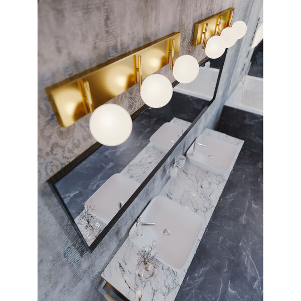 Metropolitan Satin Brass Three-Light LED Bath Vanity, image 2