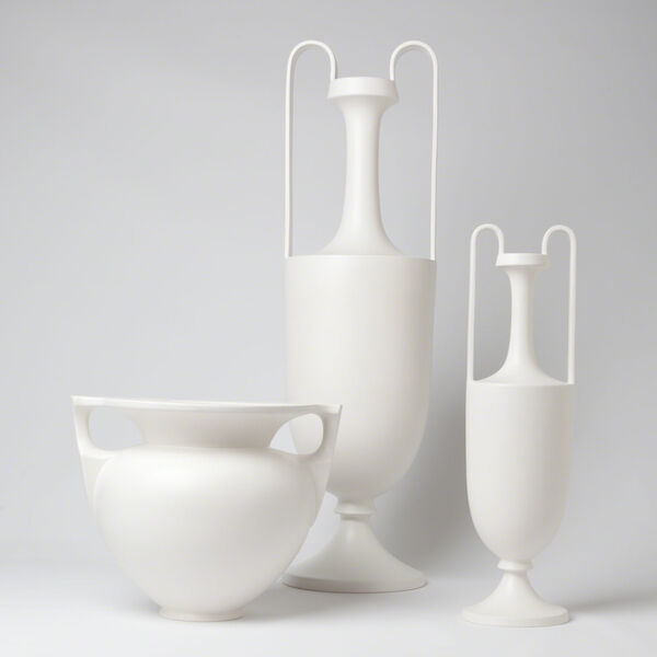 Roger Thomas Matte White Small Grecian Amphora Only, image 1