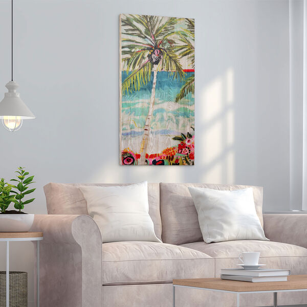 Palm Tree Whimsy I Fine Giclee Printed on Hand Finished Ash Wood Wall Art, image 4