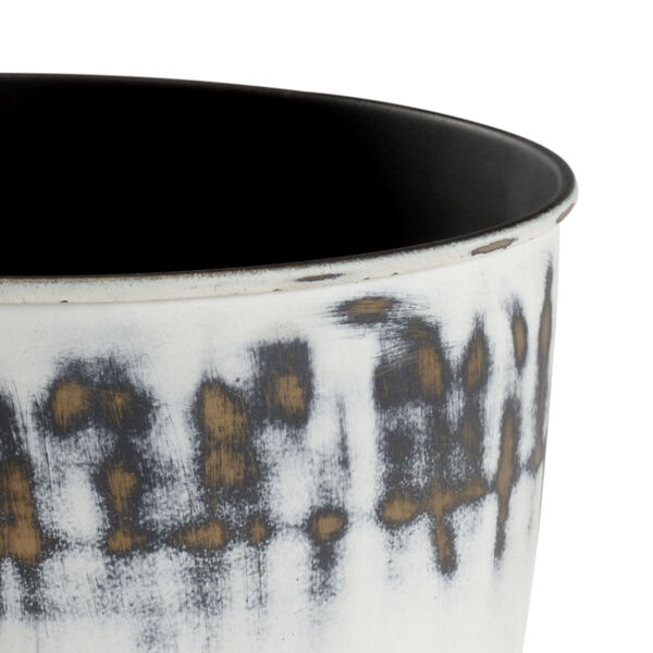 White and Black 9-Inch Cyrus Planter, image 2