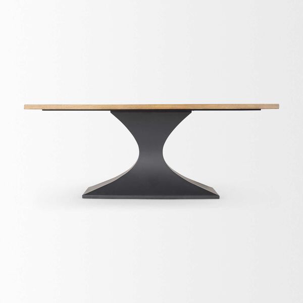 Maxton Light Brown and Black Dining Table, image 5