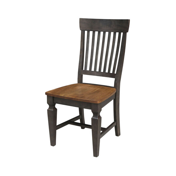 Vista Hickory and Washed Coal Slat Back Chair, Set of 2, image 1