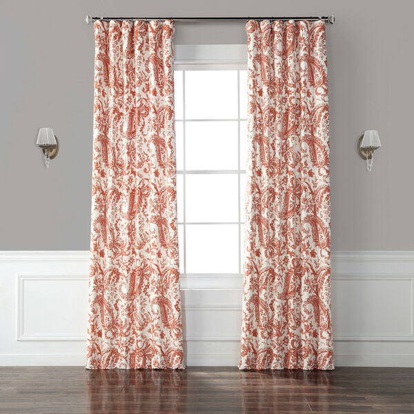 Half Ds Edina Washed Rust 108, 108 Inch Long Curtains