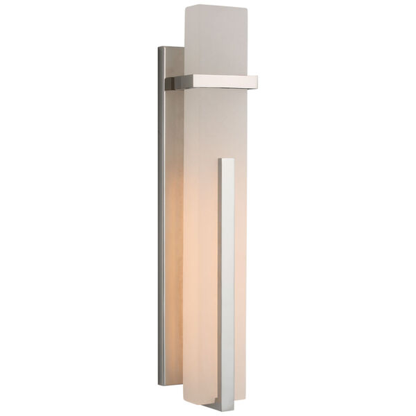 Malik Large Sconce in Polished Nickel with Alabaster by Ian K. Fowler, image 1