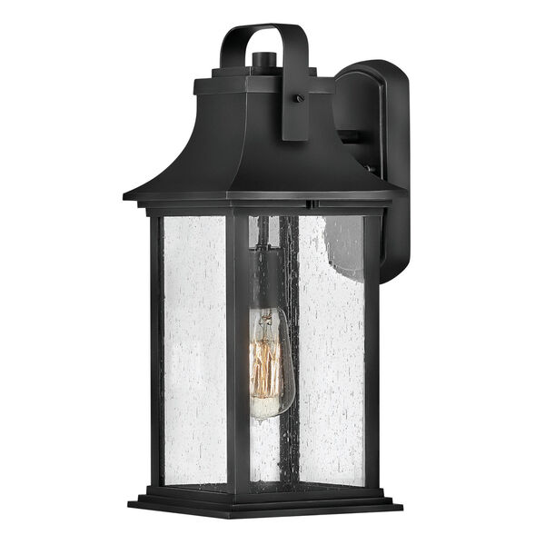 Grant Textured Black Seven-Inch One-Light Outdoor Wall Mount, image 1
