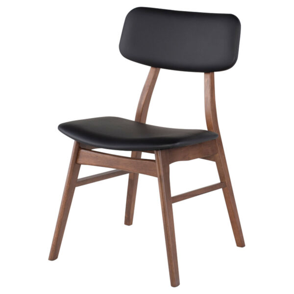 Scott Walnut and Black Dining Chair, image 1