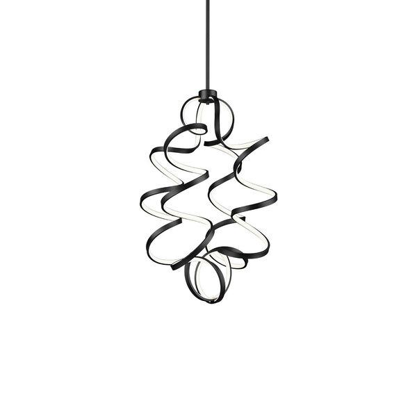 Synergy Black 24-Inch Tall LED Chandelier, image 1
