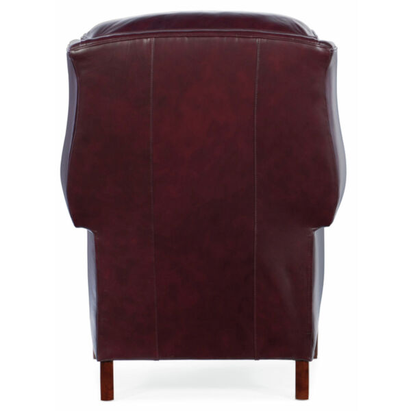 Chippendale Burgundy 33-Inch Pushback High Leg Reclining Lounger, image 3