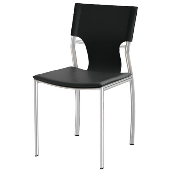 Lisbon Black and Silver Dining Chair, image 1