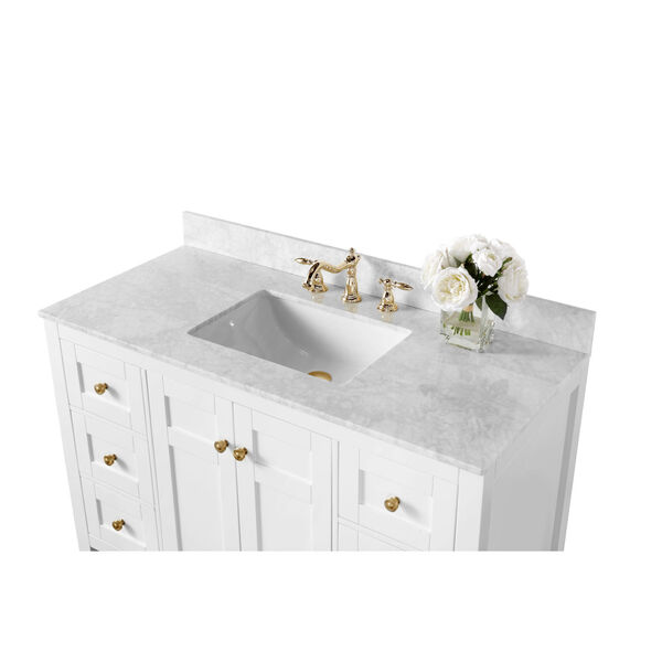Maili White 48-Inch Vanity Console with Mirror, image 7