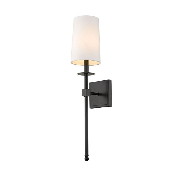 Camila Matte Black One-Light Wall Sconce, image 1