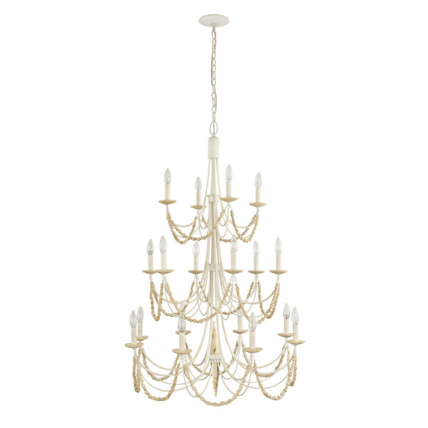 Brentwood Country White 18-Light 3 Tier Chandelier, image 6