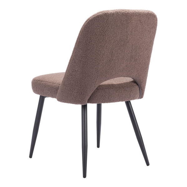 Teddy Brown and Matte Black Dining Chair, image 5