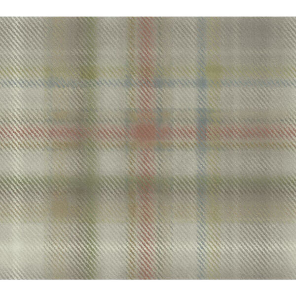 Ronald Redding Neutral Sterling Plaid Non Pasted Wallpaper, image 2
