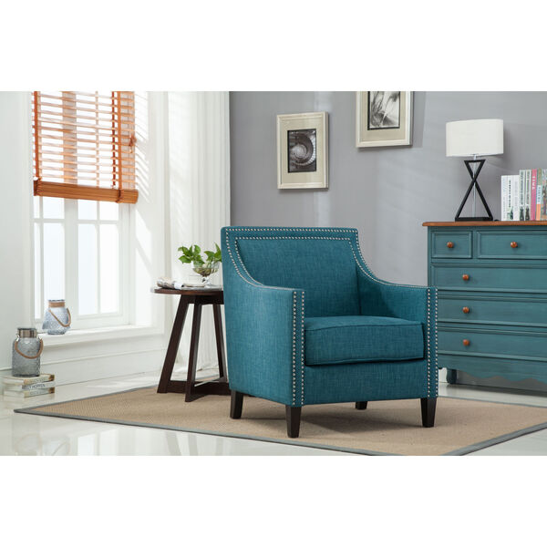 Taslo Teal Accent Chair, image 1