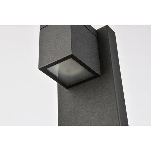 Raine Black 360 Lumens 12-Light LED Outdoor Wall Sconce, image 4