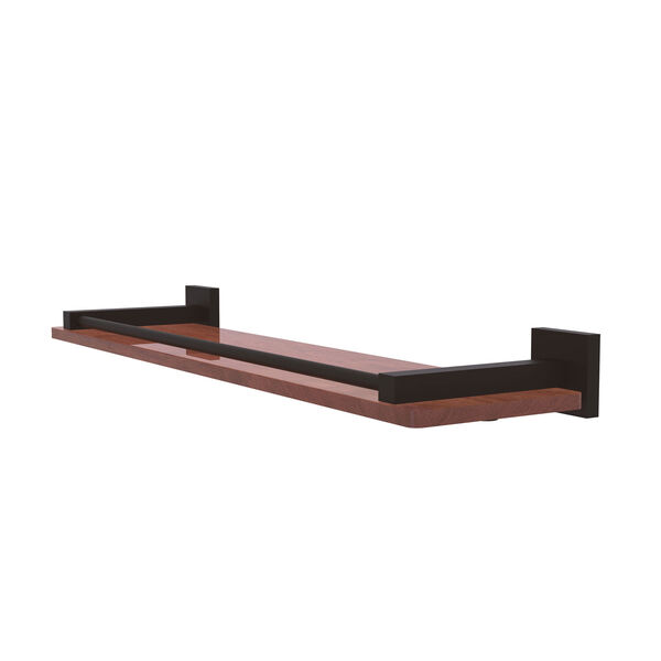 Montero Oil Rubbed Bronze 22-Inch Solid IPE Ironwood Shelf with Gallery Rail, image 1