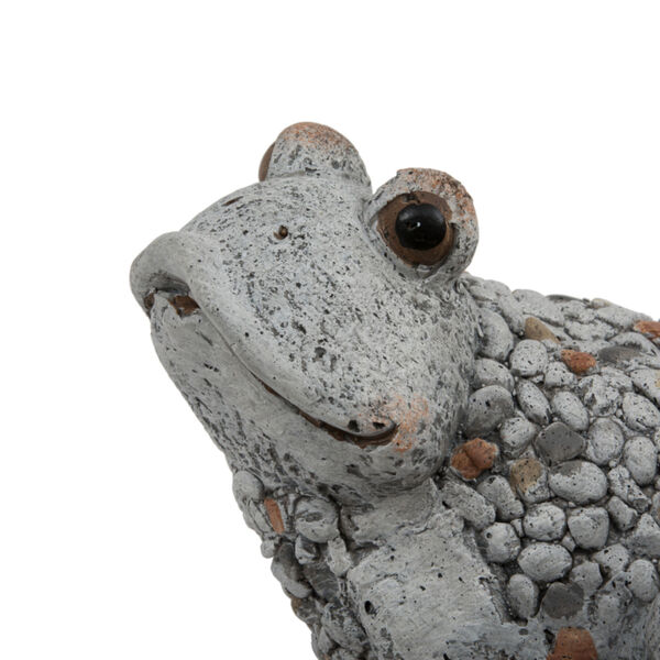 Gray Outdoor Garden Frog Figurine, image 2