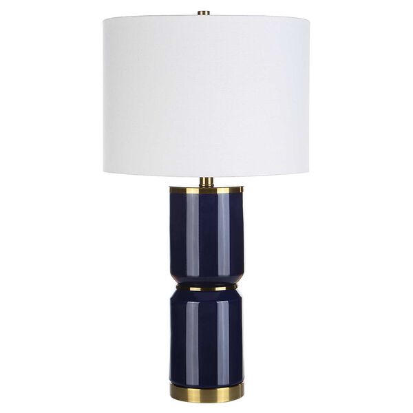 Vivian Royal Blue and Gold One-Light Table Lamp, image 4