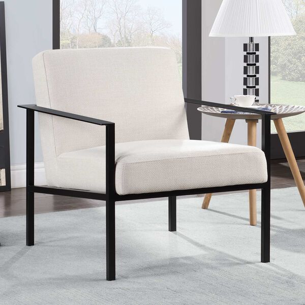 Milano Oatmeal and Matte Black Accent Chair, image 6