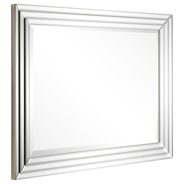 Clear 40 x 30-Inch Multi Faceted Rectangle Wall Mirror, image 4