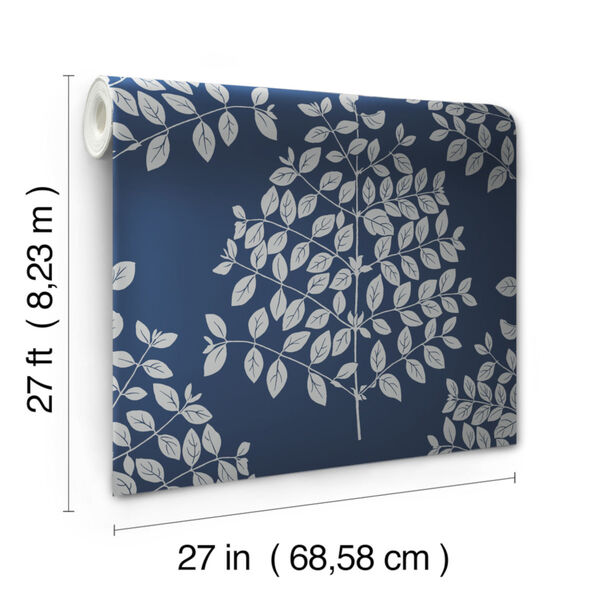 Candice Olson Modern Nature 2nd Edition Navy and Silver Tender Wallpaper, image 3