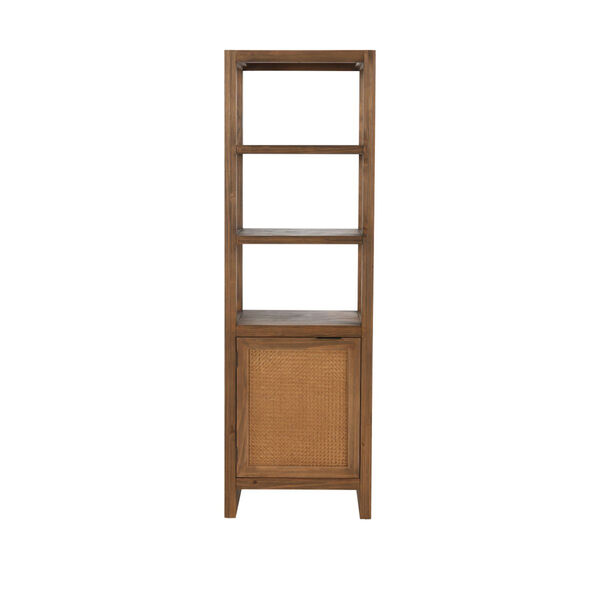 Ladera Natural Brown Single Door Bookcase, image 1