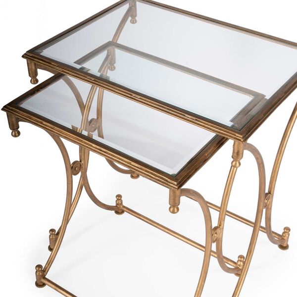 Beverly Antique Gold Nesting Tables, image 2