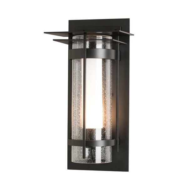 Banded Black One-Light Outdoor Sconce, image 1