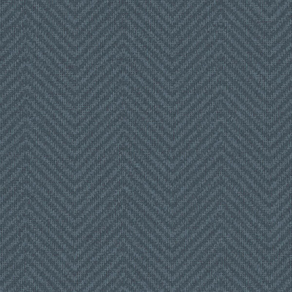 Norlander Blue Cozy Chevron Wallpaper - SAMPLE SWATCH ONLY, image 1