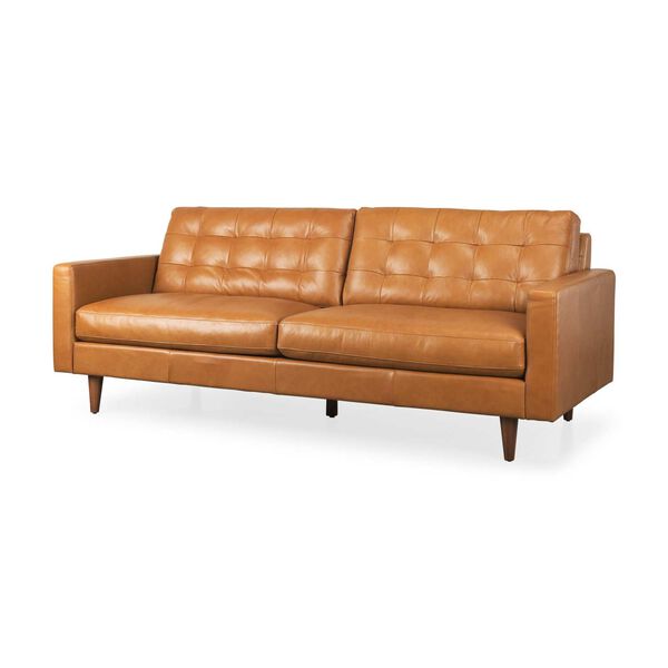 Olaf Tan Leather Sofa, image 1