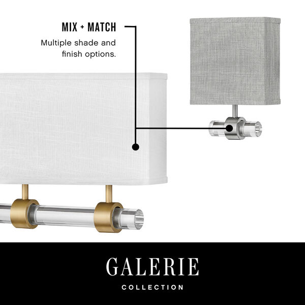 Luster Heritage Brass Two-Light LED Wall Sconce with Off White Linen Shade, image 4