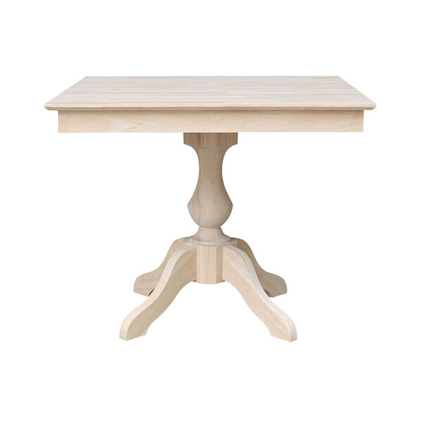 Wood 36-Inch Sqaure Top Pedestal Table, image 1