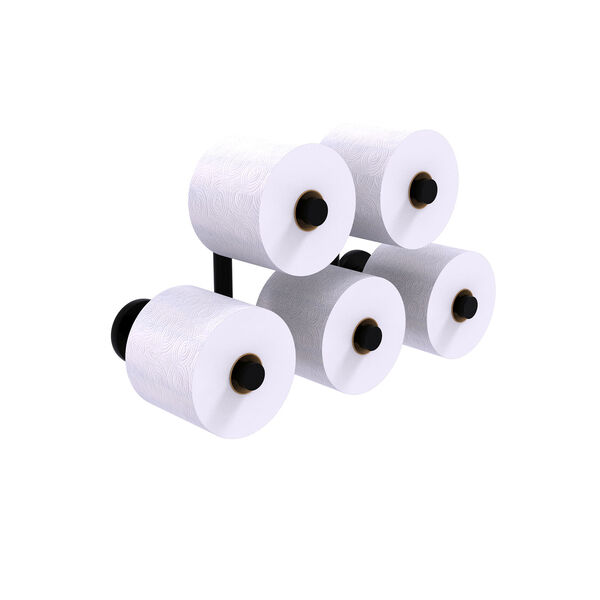 Prestige Skyline Matte Black Five Roll Toilet Paper Holder, image 1