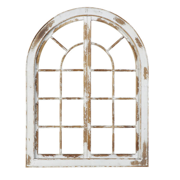 White Vintage Arch Window Wood Wall Decor, image 4