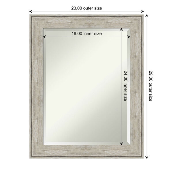 Crackled Silver 23W X 29H-Inch Bathroom Vanity Wall Mirror, image 6