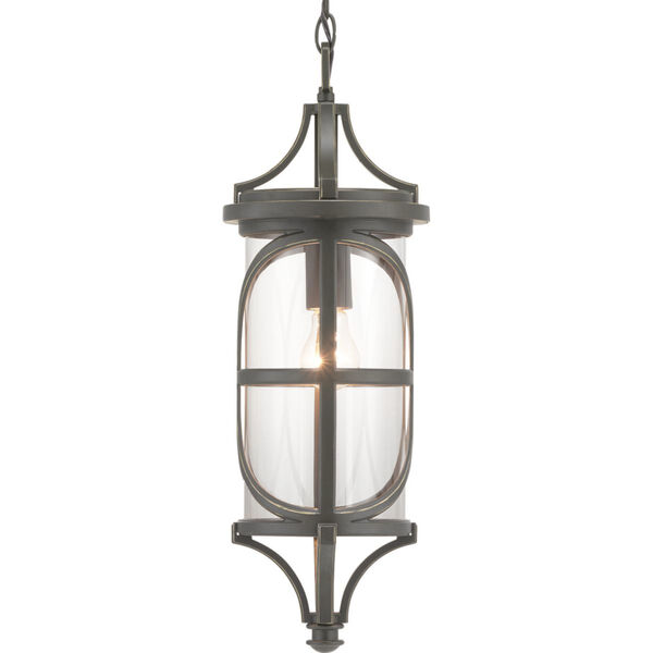 Morrison Antique Bronze One-Light Outdoor Hanging Lantern With Transparent Glass, image 1