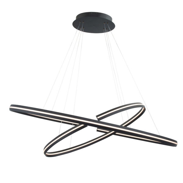 Orbit Black 24-Inch Two-Light LED Pendant, image 1