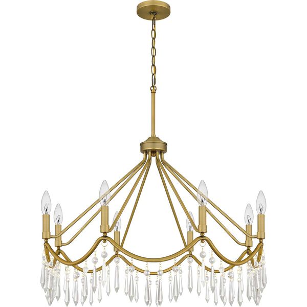 Airedale Aged Brass Eight-Light Chandelier, image 2