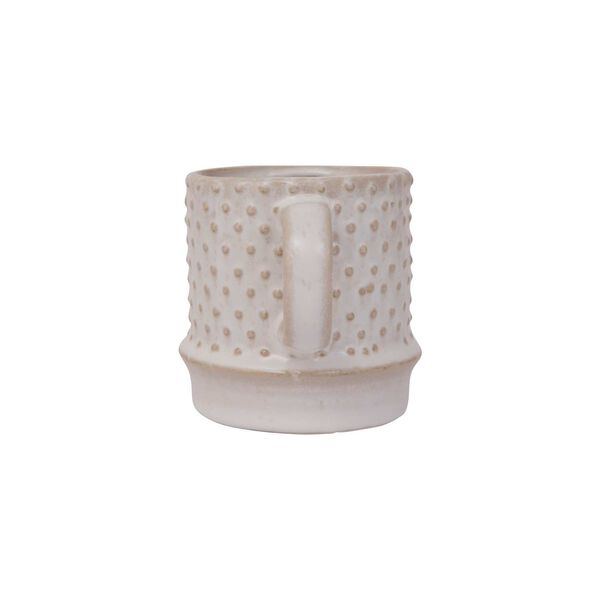 White Hobnail Pattern Stoneware Coffee Mug, Set of 12, image 3