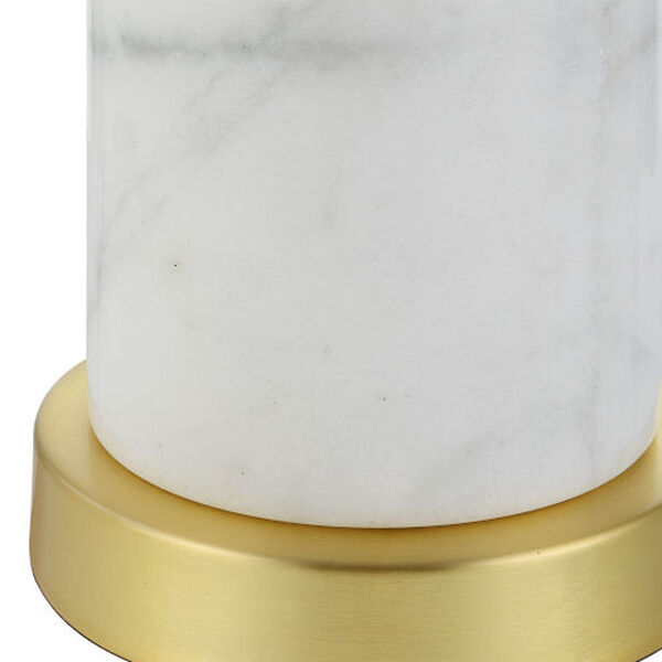 Turret Brushed Gold and White Buffet Lamp, image 6