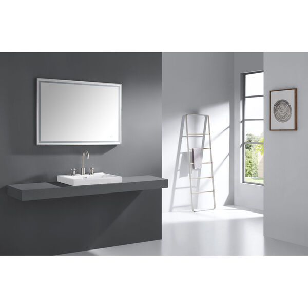 Brushed Stainless 39-Inch LED Mirror, image 6