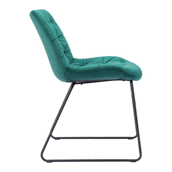Tammy Green and Matte Black Dining Chair, image 2