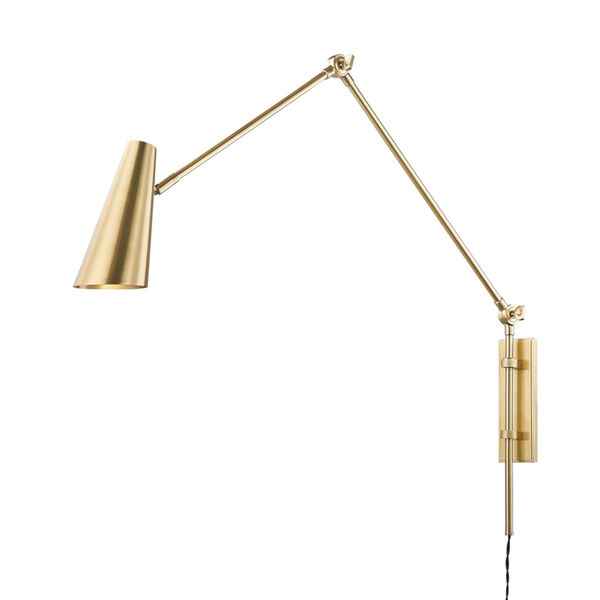 Lorne Aged Brass One-Light Wall Sconce, image 1