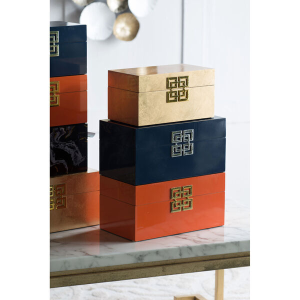 Blue 14-Inch Decorative Box ,Set of 2, image 6