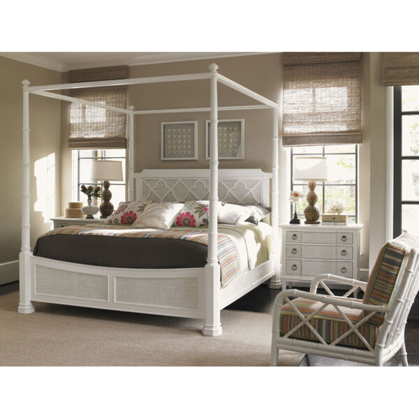 Ivory Key White Southampton Queen Poster Bed, image 2