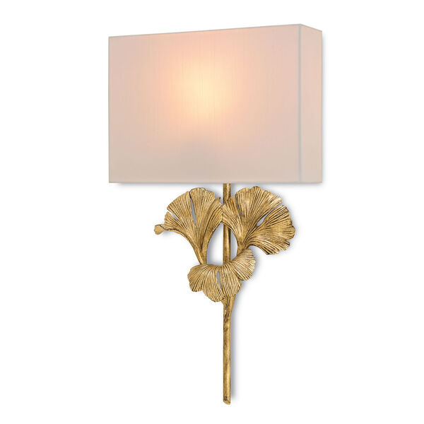 Gingko Antique Gold Leaf 14-Inch One-Light Fluorescent Wall Sconce, image 1