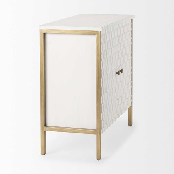 Savannah White and Gold Accent Two Door Cabinet, image 5