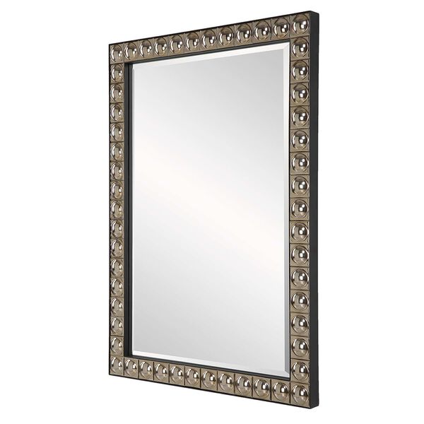 Silvio Antiqued Silver Champagne Tiled Vanity Mirror, image 4