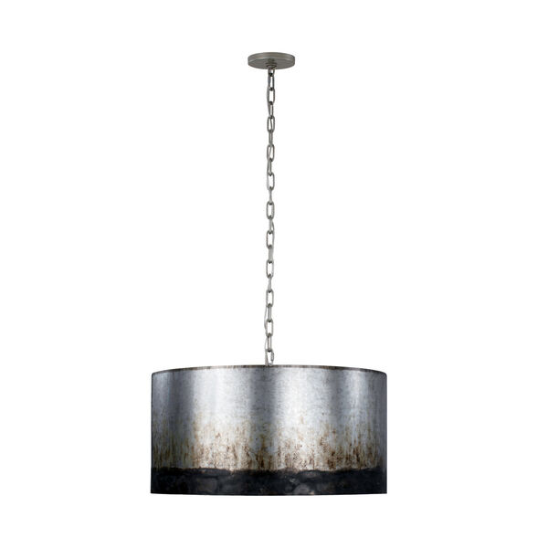 Cannery Ombre Galvanized Four-Light Pendant, image 3